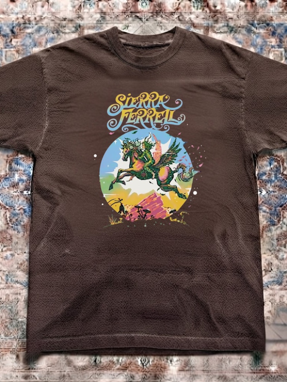 Sierra Ferrell Psychedelic Folk Art Winged Creature Mushroom Vintage  T-Shirt